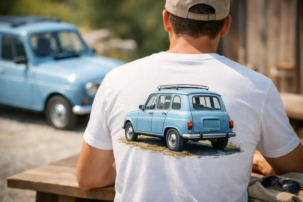 Renault 4 Classic Car T-Shirt for True Fans